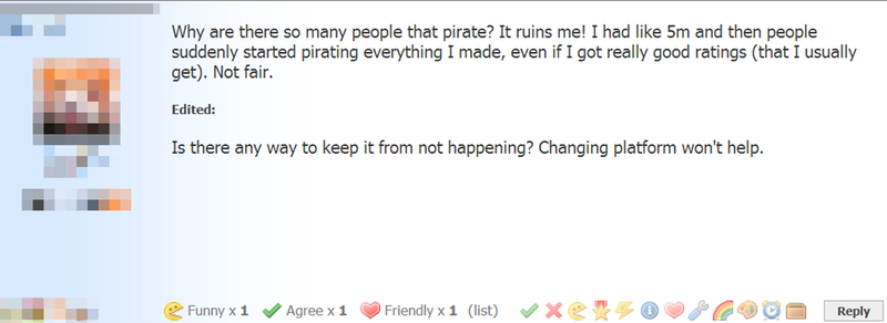 Illustration for article titled A Video Game in Which You Make Video Games Fights Pirates with Piracy